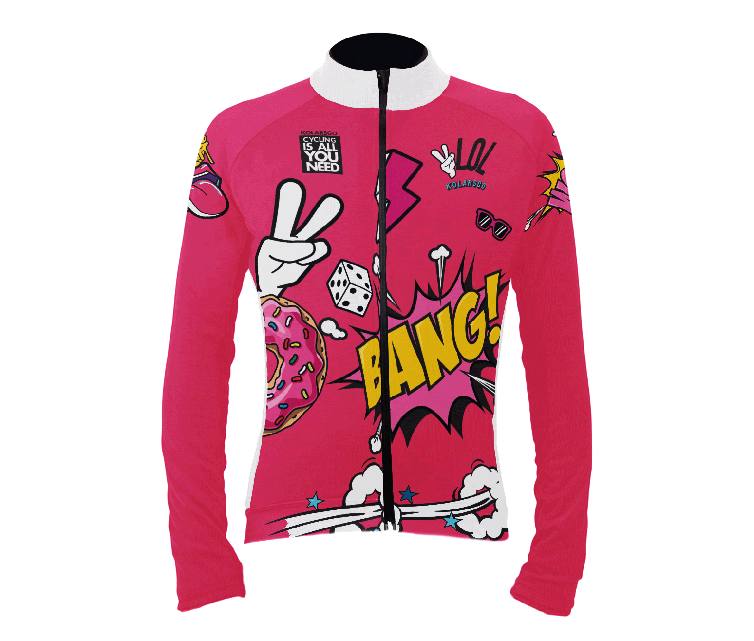 Fahrrad-Sweatshirt COmics pink bild 1